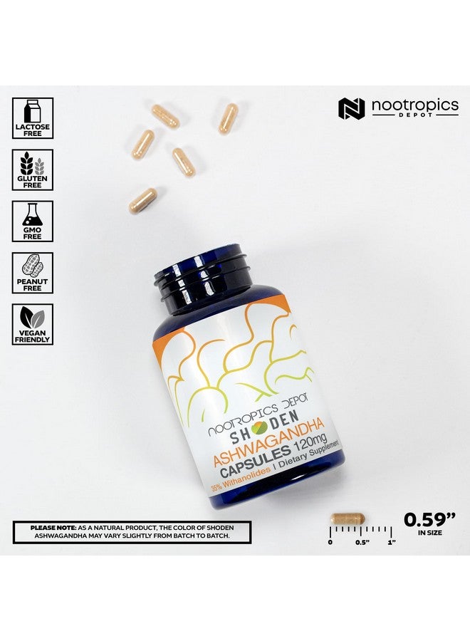 Nootropics Depot Shoden Ashwagandha Extract Capsules | 120mg | 30 Count | 35% Withanolides - Image 3