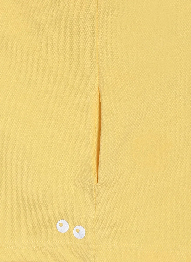 Pilolo Classic Unisex Knit Cotton Polo - Yellow