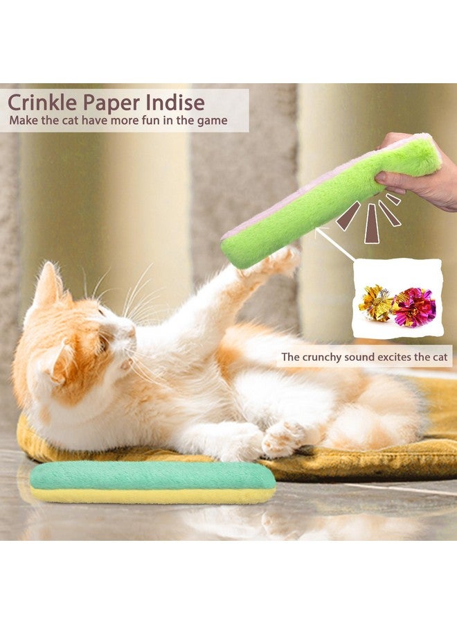ريترو شاو وسائد ألعاب القطط من ريترو شاو، 3 قطع، ألعاب عشبة النعناع البري قابلة لإعادة التعبئة مع صوت خشخشة بالداخل، لعبة ركل القطط التفاعلية الداخلية، عصي ركل القطط الصغيرة 10.1 بوصة - Image 4