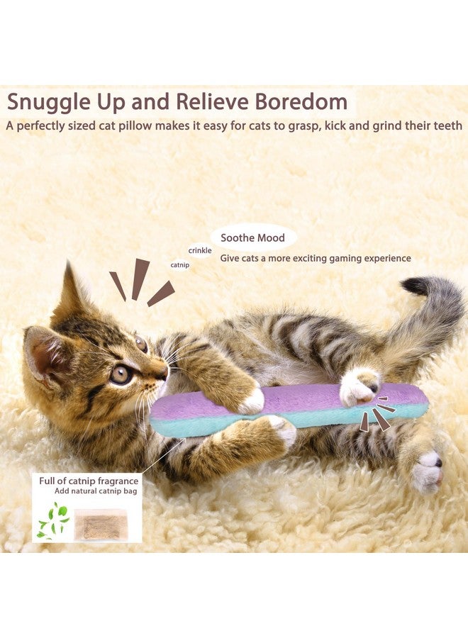 ريترو شاو وسائد ألعاب القطط من ريترو شاو، 3 قطع، ألعاب عشبة النعناع البري قابلة لإعادة التعبئة مع صوت خشخشة بالداخل، لعبة ركل القطط التفاعلية الداخلية، عصي ركل القطط الصغيرة 10.1 بوصة - Image 5