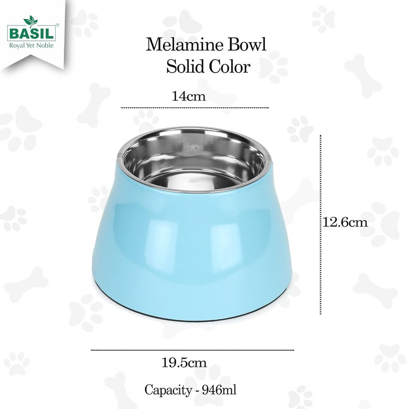 BASIL Pet Elevated Food Bowl for Dogs & Cats (Blue) - Image 5