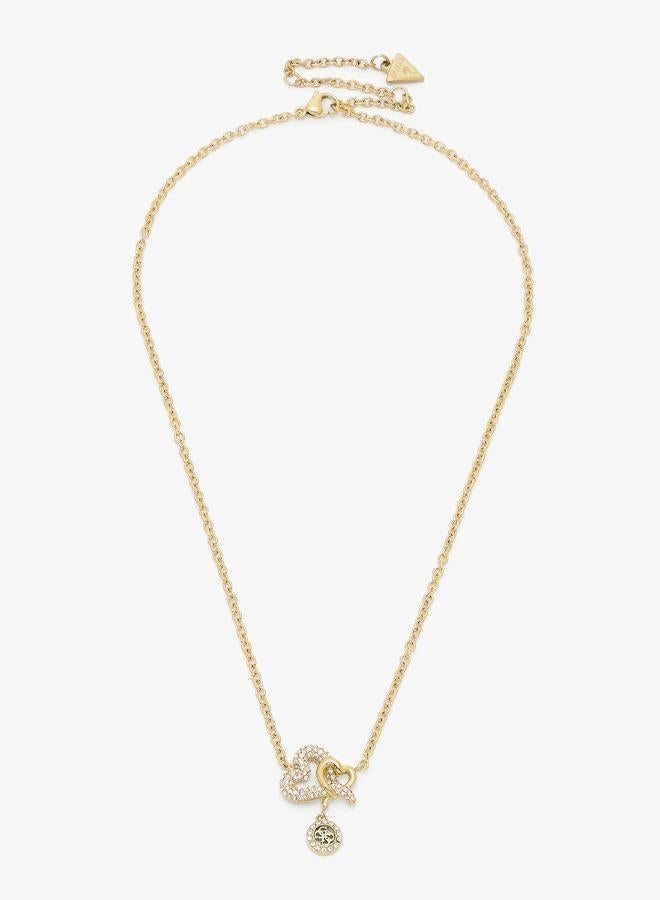 GUESS Pave Hearts Chain Necklace - Image 2