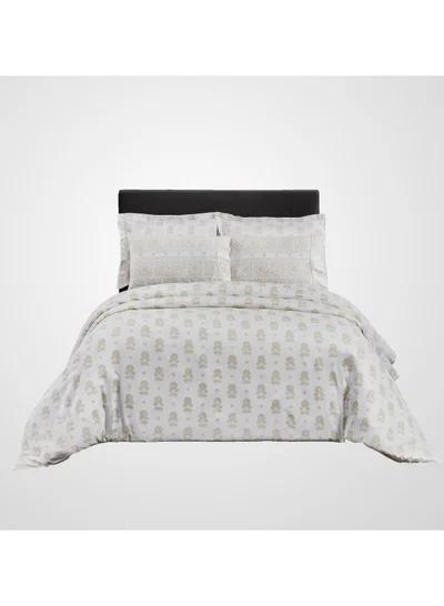 Donetella 7-Piece Cotton Comforter Set With Removable Filler - King 260 x 240 Cms Ivory.