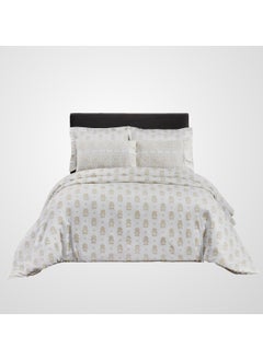 Donetella 7-Piece Cotton Comforter Set With Removable Filler - King 260 x 240 Cms Ivory.  - Image 1