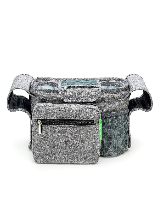 Ethan & Emma Ethan & Emma Universal Baby Stroller Organizer with Insulated Cup Holders for Smart Moms. Diaper Storage, Secure Straps, Detachable Bag, Pockets for Phone, Keys, Toys. Compact Design Fit All Strollers - Image 3
