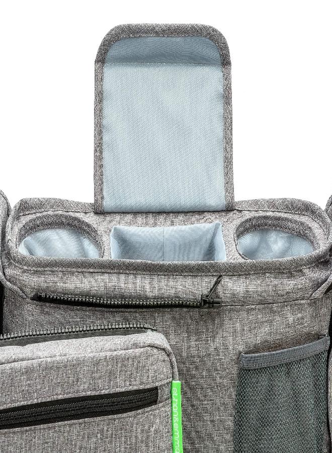 Ethan & Emma Ethan & Emma Universal Baby Stroller Organizer with Insulated Cup Holders for Smart Moms. Diaper Storage, Secure Straps, Detachable Bag, Pockets for Phone, Keys, Toys. Compact Design Fit All Strollers - Image 4
