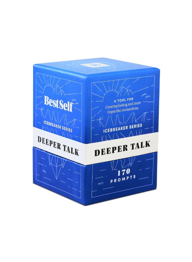 BestSelf Co. Deeper Talk Conversation Cards Game for Couples & Friends - 170 Conversation Starter Cards, Icebreaker Card Game, Deep Questions for Meaningful Conversations, Communication Card Game, Family Game Night, Party Game, Date Night Gift - Image 1