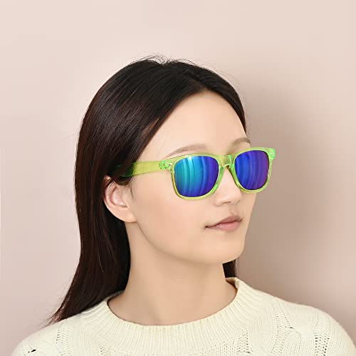 Fsmiling Mens Sunglasses Bulk Classic Sunglasses Pack Cheap Shades Glasses Cool Eyewear Set for Women-15Pack,Translucent Color - Image 5