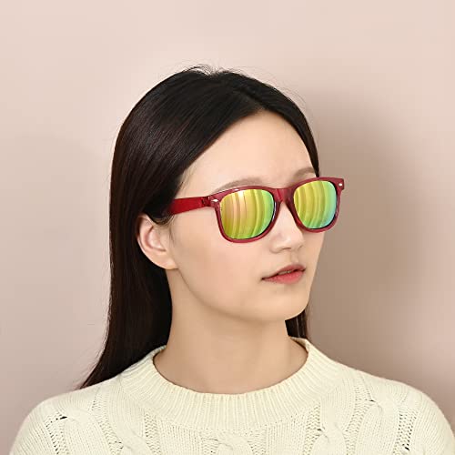 Fsmiling Mens Sunglasses Bulk Classic Sunglasses Pack Cheap Shades Glasses Cool Eyewear Set for Women-15Pack,Translucent Color - Image 2