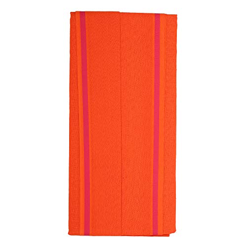 ROLIMOLI 100% Cotton Orange Gamchha Angochha Soft Bath Towel Traditional Indian Handwoven Cloth (2 Meter) - Image 2