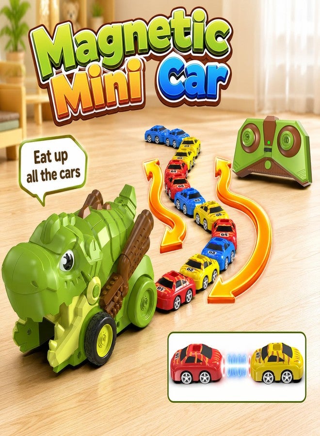 Motivekit Dinosaur RC Cars for Kids 3-5, Remote Control Dinosaur Car Toys, with 12 Eaten up Little Cars, Dinosaur Truck Kids Toys, RC Dinosaur Toy for Kids 5-7, for Ages 4-8 8-12 Kids Birthday - Image 3