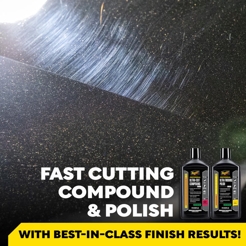 Meguiar's Mirror Glaze Bundle - Compound and Polish Kit for Scratch-Free Exterior Gloss, Featuring M105 Ultra-Cut Compound and M205 Ultra-Finishing Polish - Image 2