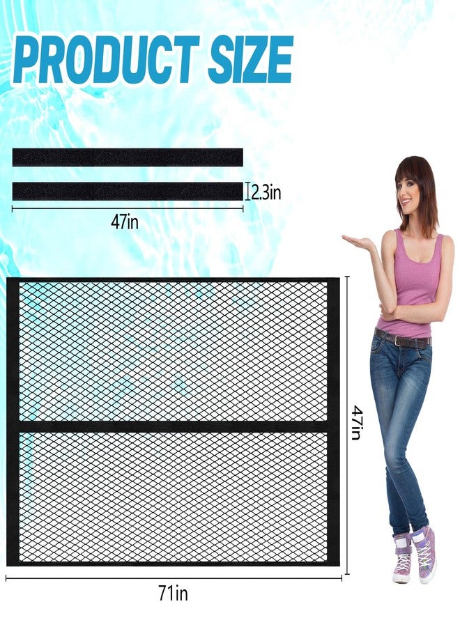 DECOHS 71" x 47" Extra Large Pool Toy Float Storage Net, Hanging Poolside Fence Toys Net Holder, Heavy Duty Elastic Pool Toys Mesh Organizer for Inflatable Rafts, Pool Floats, Balls, Swimming Ring - Image 2
