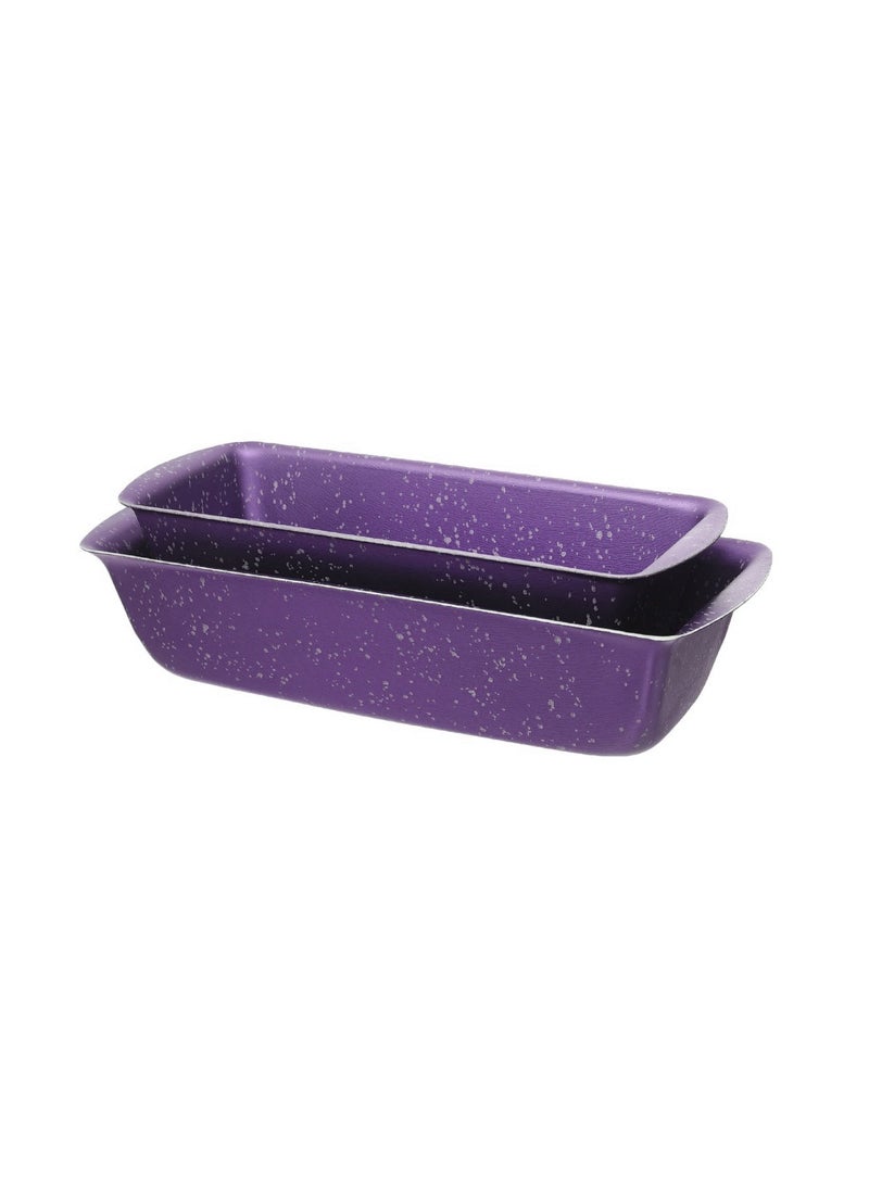 LAZORD Granite Rectangle Cake Mold Set - 2 Piece - Size 25 - 30 - Purple - Image 1