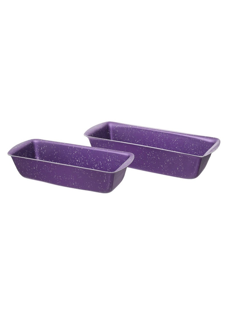 LAZORD Granite Rectangle Cake Mold Set - 2 Piece - Size 25 - 30 - Purple - Image 2