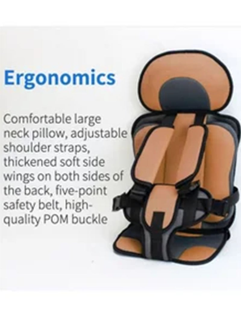 Auto Child Safety Seat Simple Car Portable Seat Belt, Foldable Car Seat Booster Seat for Car Protection, Travel Car Seat Accessories