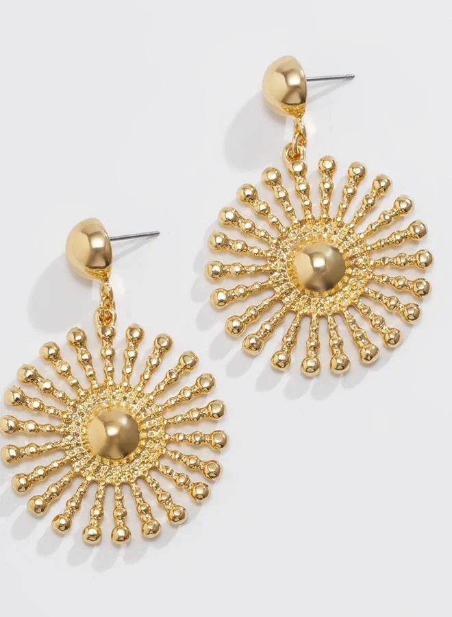 Take Two Take Two Gold Sunflower Dangle Earrings
