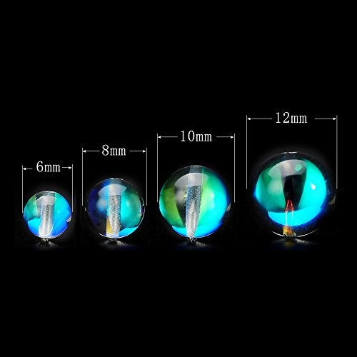 RUBYCA Round Moonstone Crystal Glass Beads Aura Iridescent for Jewelry Making (1 Strand, 6mm, Grey) - Image 4