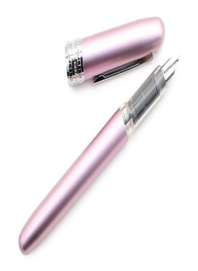 PLATINUM Plaisir Fountain Ink Pen with SS Fine Nib, Pink Barrel, Cap, Anodized Aluminium Body With Shiny Surface, Black Ink Cartridge Included, Slip & Seal Cap Design, Ideal for Adults Daily Use - Image 1