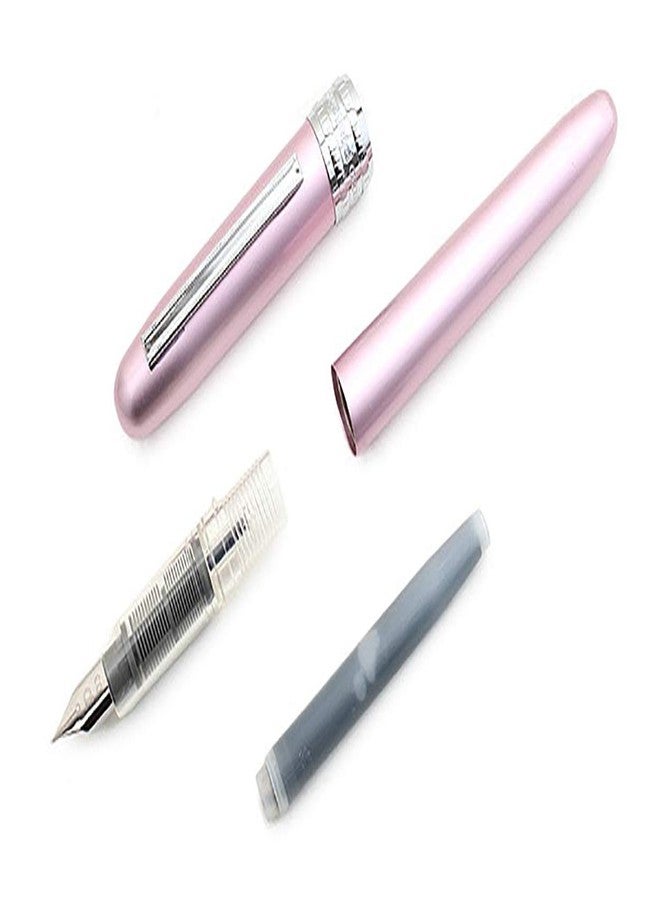 PLATINUM Plaisir Fountain Ink Pen with SS Fine Nib, Pink Barrel, Cap, Anodized Aluminium Body With Shiny Surface, Black Ink Cartridge Included, Slip & Seal Cap Design, Ideal for Adults Daily Use - Image 5