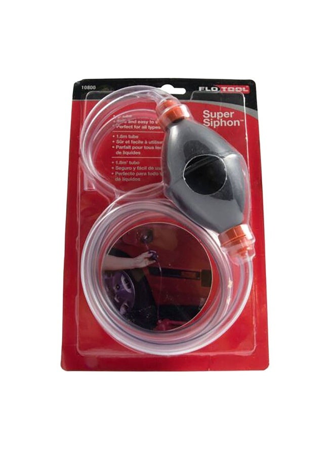 مضخة سيفون فلو تول المتينة والمضغوطة باللونين الأسود والأحمر 21.6 × 14.2 × 5.8 سم 10800/6 - Image 1