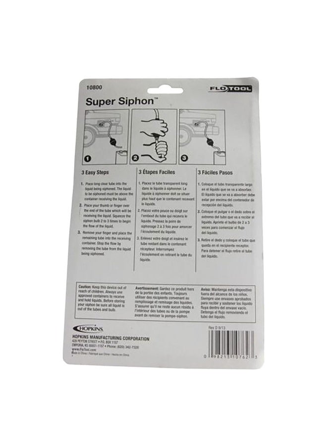 مضخة سيفون فلو تول المتينة والمضغوطة باللونين الأسود والأحمر 21.6 × 14.2 × 5.8 سم 10800/6 - Image 3