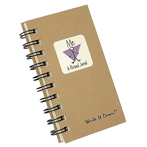 Write it Down series by Journals Unlimited, Guided Journal, Me, A Personal Journal, Mini-Size 3”x5.5”, Kraft Hard Cover, Made in USA - Image 2