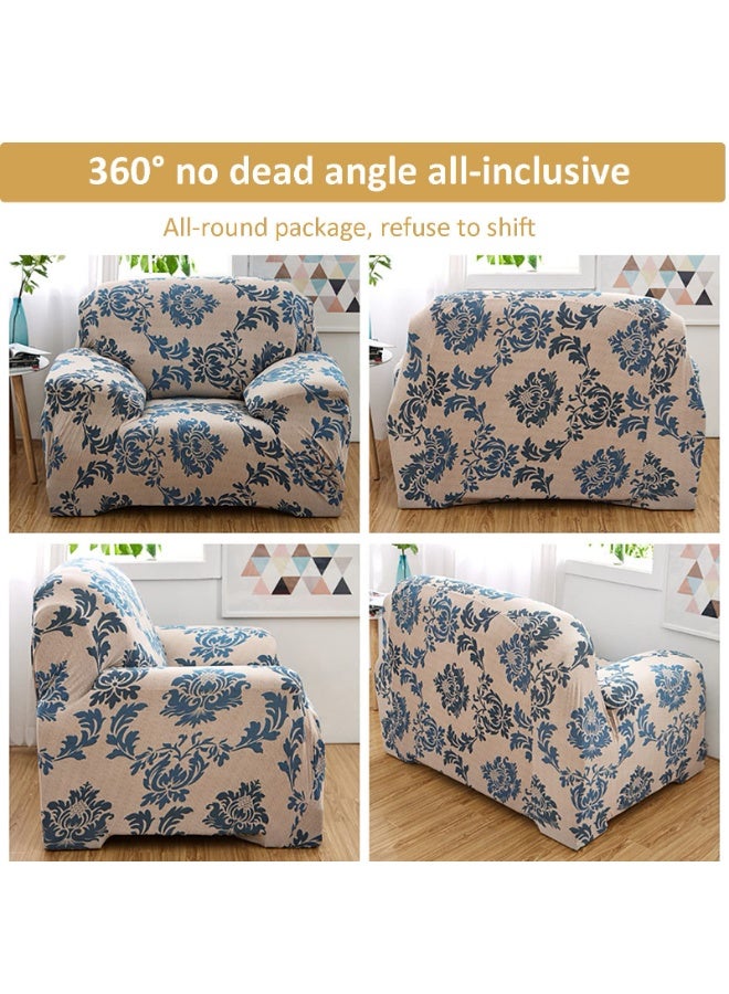 مطبوعة أريكة Slipcover عالمية حماية الأثاث مع أسفل مرنة ، أزهار نمط غسالة غطاء الأريكة من 145 إلى 185 سم - Image 4