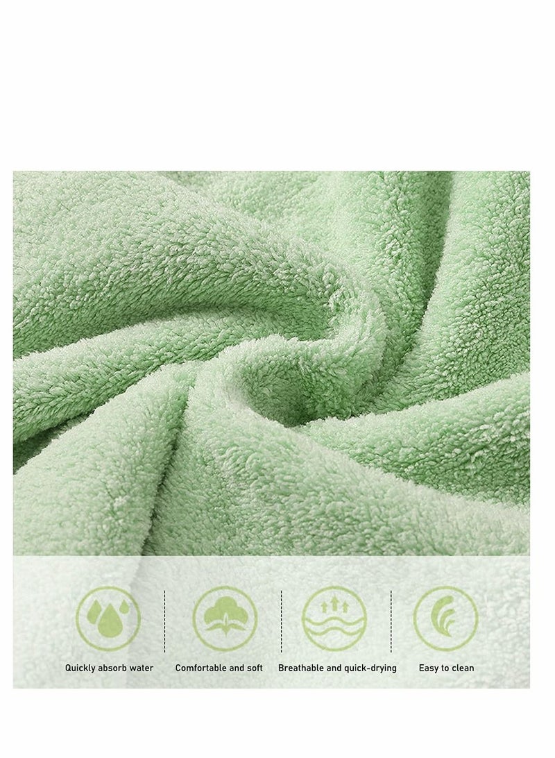 Hanging Hand Towel Children Cartoon Towels Soft Coral Velvet Absorbent Dishcloth Ultra Fast Drying Hang for Kitchen Bathroom, 3 Pack - Image 3