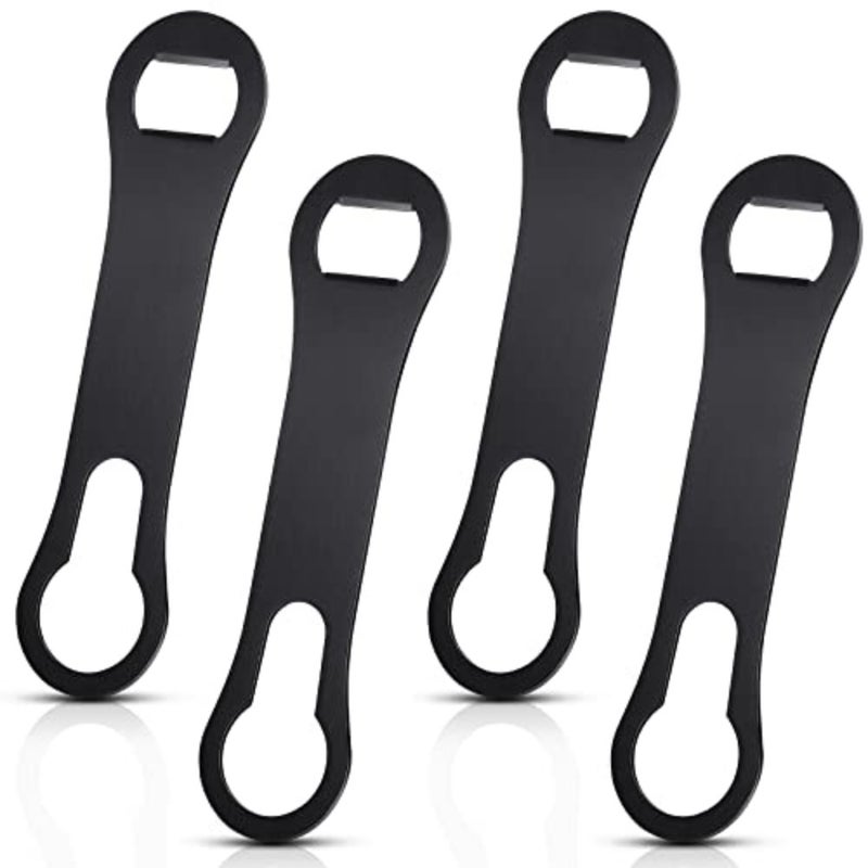 4 Pcs Bottle Opener and Pour Spout Remover Flat Bar Key Stainless Steel Bar Speed Opener for Wine Bottle Double Ended Beer Bartenders Kitchen - Image 1