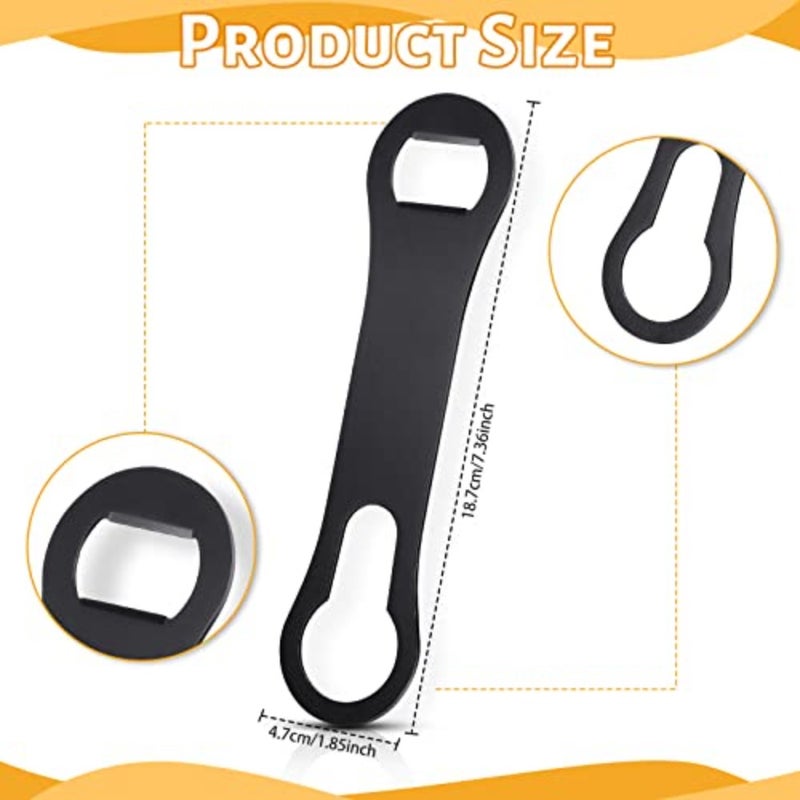 4 Pcs Bottle Opener and Pour Spout Remover Flat Bar Key Stainless Steel Bar Speed Opener for Wine Bottle Double Ended Beer Bartenders Kitchen - Image 2