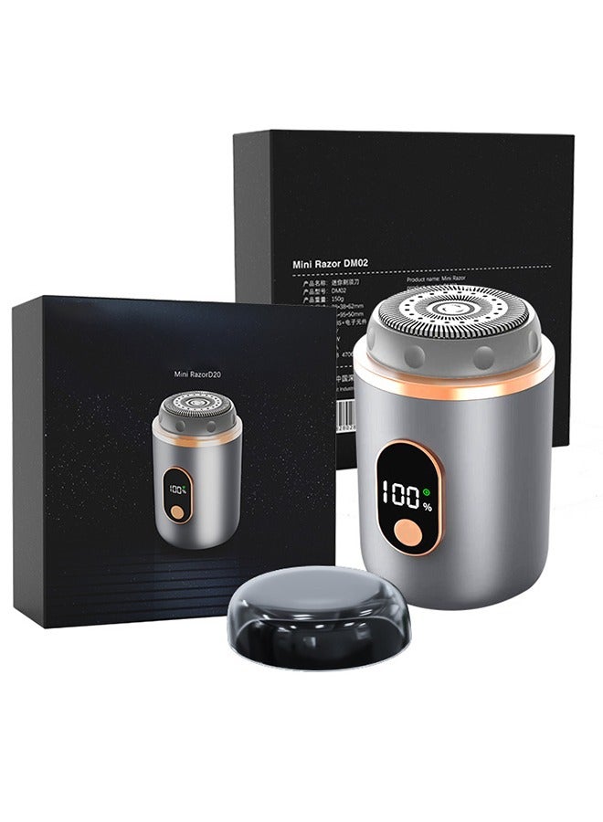 عام ماكينة حلاقة كهربائية صغيرة، هيكل من سبائك الألومنيوم، رأس ماكينة حلاقة عائمة ثلاثية الأبعاد، شحن من النوع C، تستخدم لمدة 45 يومًا، مقاومة للماء IPX7، ماكينة حلاقة صغيرة محمولة، ماكينة حلاقة للسفر، ماكينة حلاقة صغيرة، مناسبة للمنزل والسيارة والسفر (أسود) - Image 1