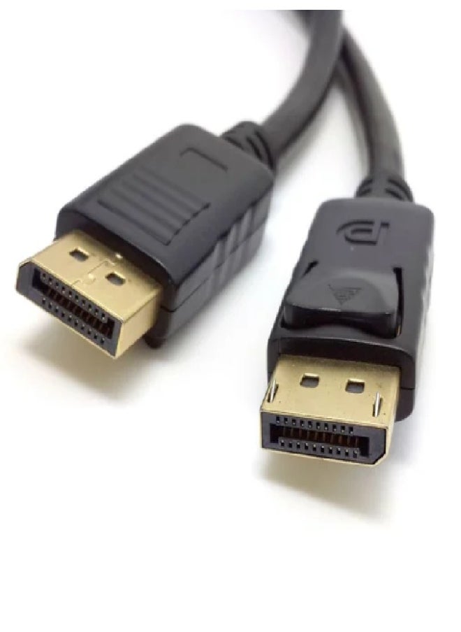 FUJISHKA - DisplayPort to DisplayPort (DP to DP) Cable – 1.8 Meters, Version 1.2 – High-Speed Video Adapter Cable, ABS Build for Office and Home Use - Image 1