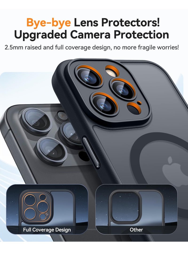 Magnetic Compatible with iPhone 15 Pro Case, Upgraded [Full Camera Protection] [Compatible with Magsafe] [Translucent Matte] Shockproof Protective Phone Case Cvoer 6.1 inch - Black - pzsku/Z9813BEFFED31D64DB88BZ/45/_/1733564017/54a06291-128d-4f55-8047-ab39e20d3416