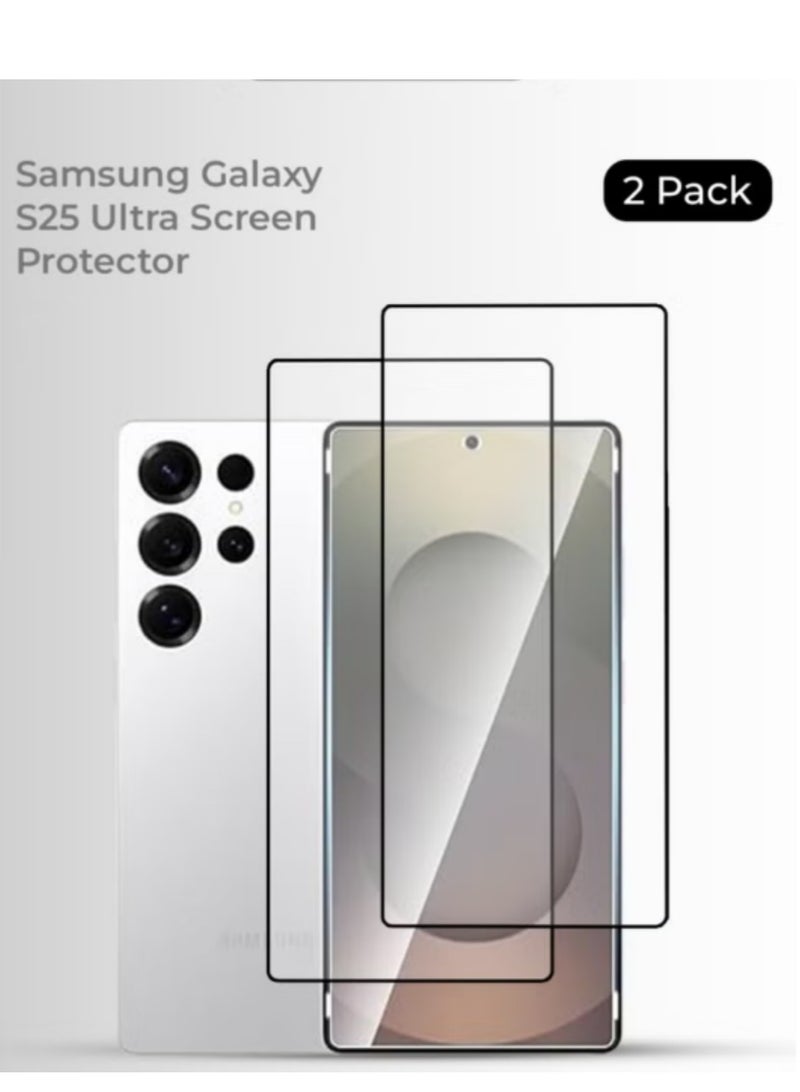 2Pack Samsung Galaxy S25 Ultra Screen Protectors 6.8-Inch HD Clear, 3D Curved Design, Full Coverage, Scratch Resistant, Easy to Apply with Installation Frame, Case Friendly - Image 1