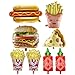 YiYou 8 Pcs Food Themed Balloons Hot Dog Hamburger French Fries Popcorn Picnic Foil Balloons for BBQ Party Decorations Picnic Cookout Snacks Birthday Party Decorations Supplies - Image 3