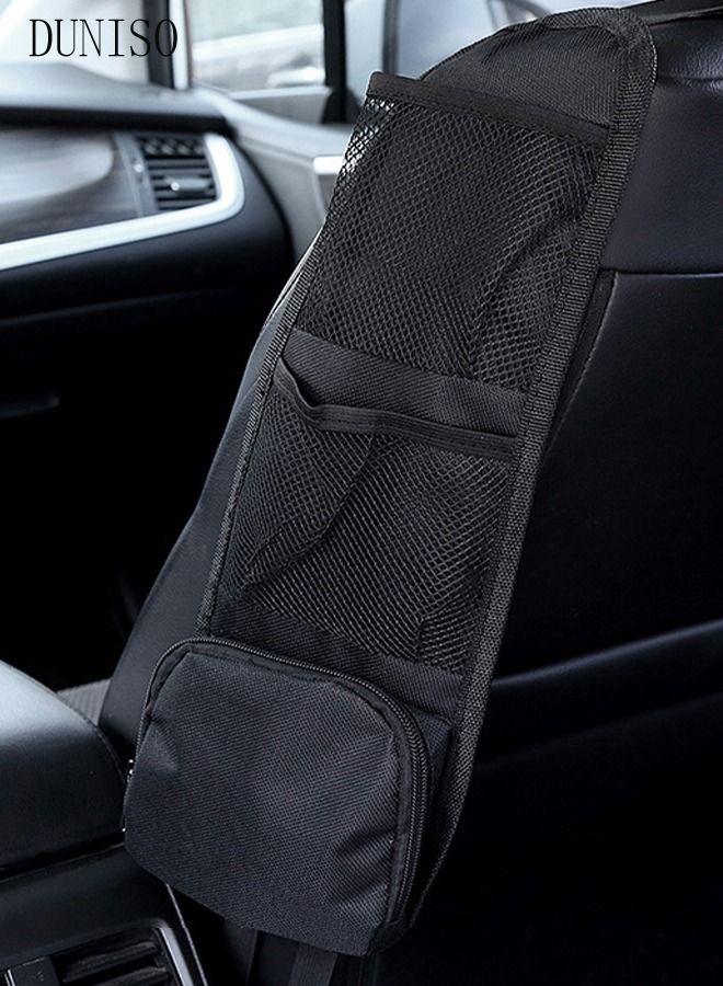 DUNISO 2PCS Car Seat Side Organizer Auto Seat Storage Hanging Bag Phones Drink Stuff Holder with Mesh Pocket for Cars SUV Truck - Image 2