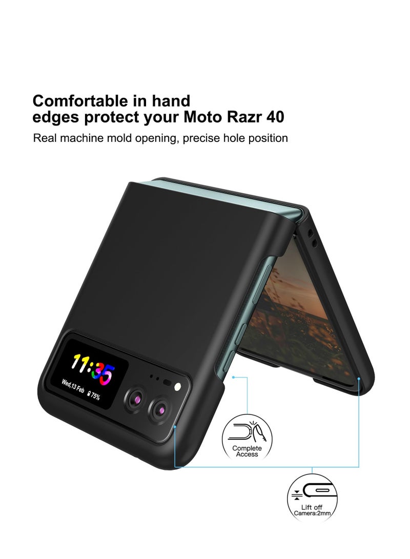 Ultra-Thin Shockproof Case for Moto Razr 40 Lightweight Aramid Fiber Protection Cover in Gray - Image 2