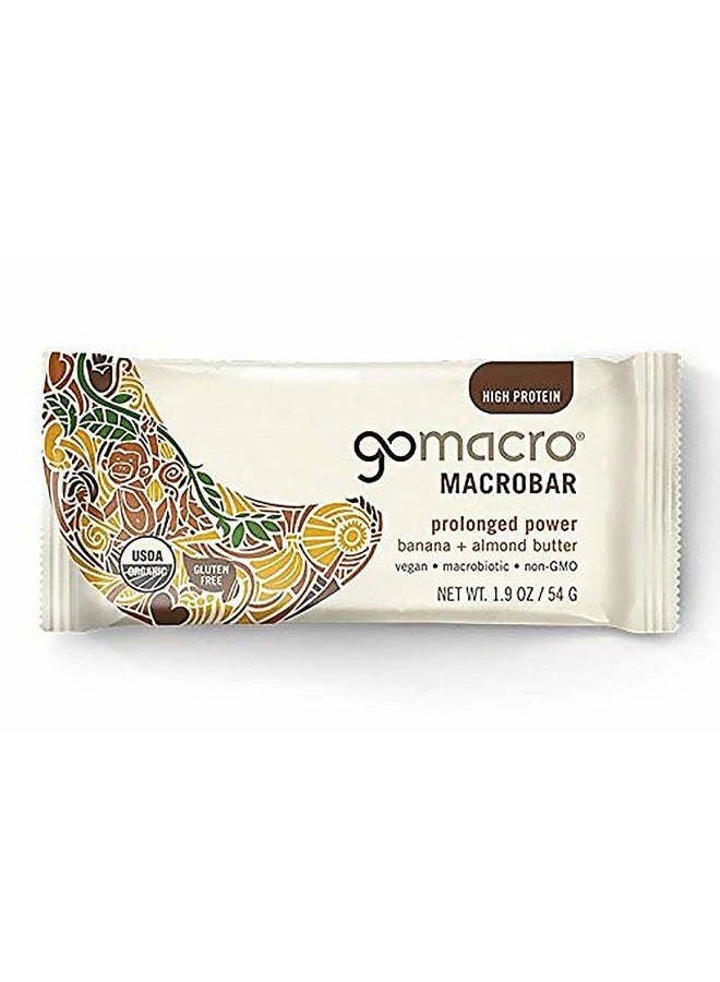 GoMacro ماكرو بار بروتين نباتي عضوي بنكهات الموز وزبدة اللوز 1.9 أونصة (عبوة من 12) - Image 2
