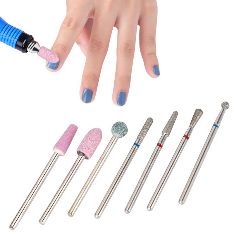 Tungsten Steel Nail Drill Bits - 6-in-1 Grinding Compatibility Stable Performance Long Service Life Nail Polishing Tool for Home Salon Manicure & Multi-Material Processing - Image 4