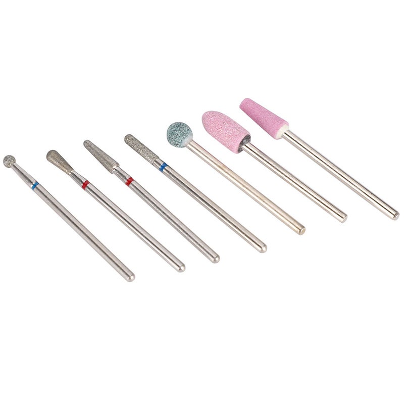 Tungsten Steel Nail Drill Bits - 6-in-1 Grinding Compatibility Stable Performance Long Service Life Nail Polishing Tool for Home Salon Manicure & Multi-Material Processing - Image 2