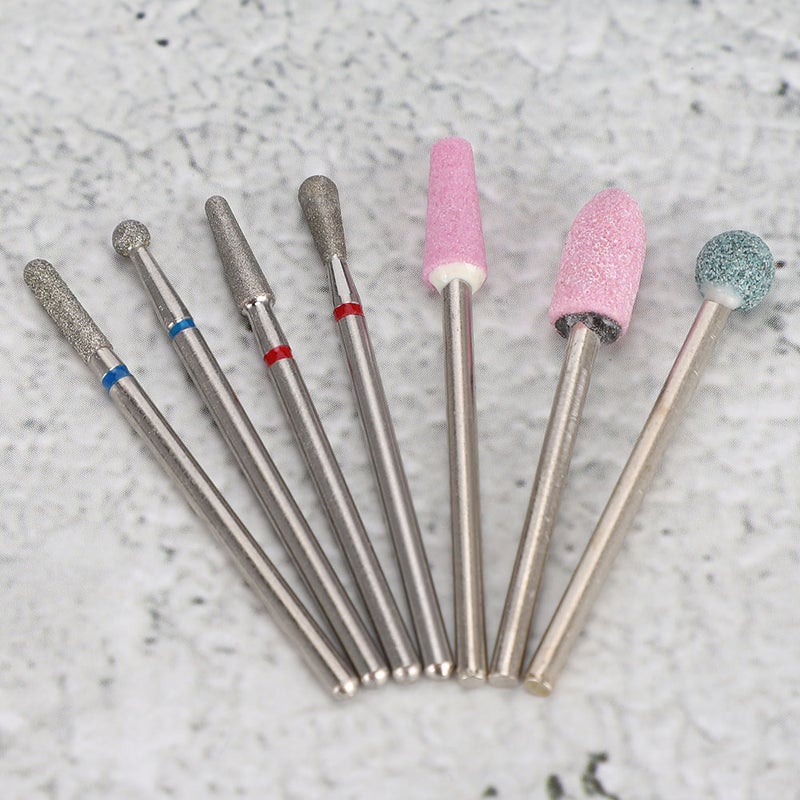 Tungsten Steel Nail Drill Bits - 6-in-1 Grinding Compatibility Stable Performance Long Service Life Nail Polishing Tool for Home Salon Manicure & Multi-Material Processing - Image 3