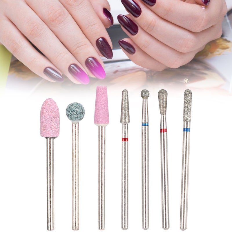 Tungsten Steel Nail Drill Bits - 6-in-1 Grinding Compatibility Stable Performance Long Service Life Nail Polishing Tool for Home Salon Manicure & Multi-Material Processing - Image 5