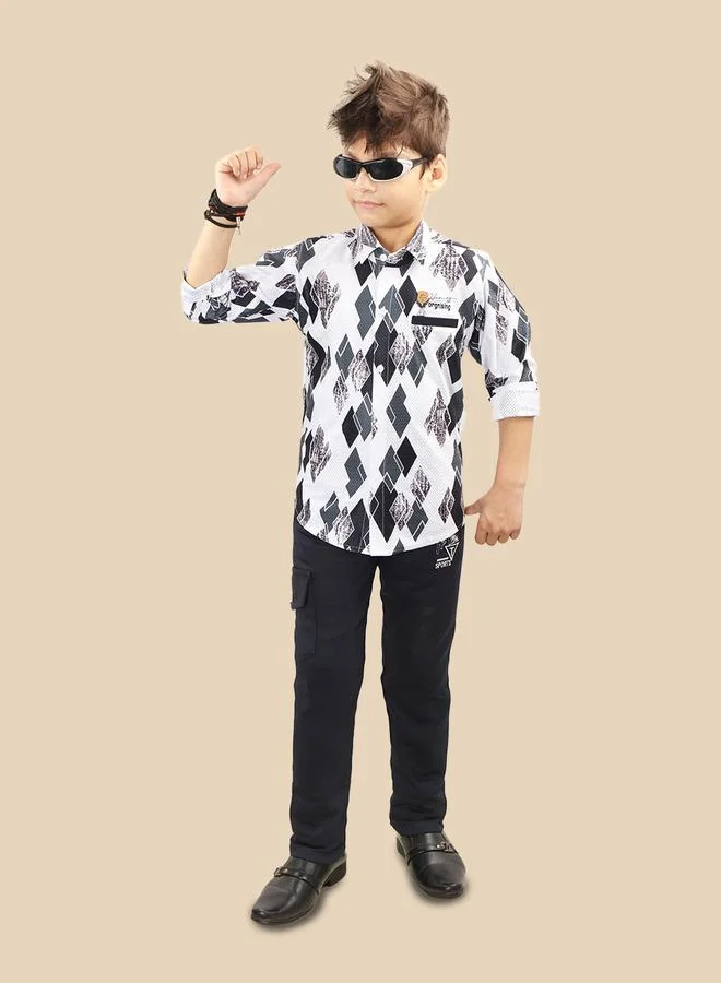 Ts Trends Ts Trends Printed Buttoned Shirt and Pant Set