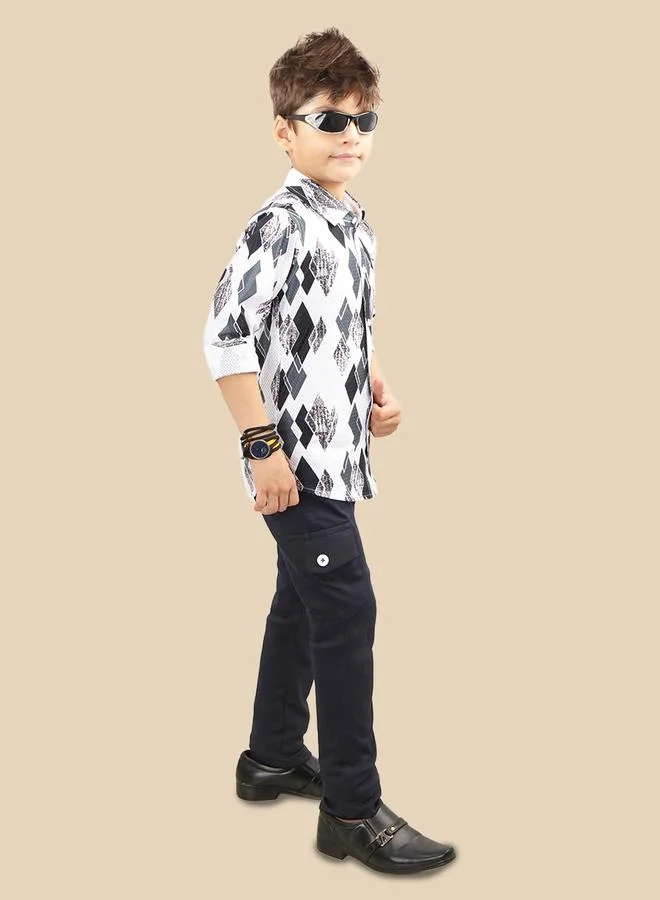Ts Trends Ts Trends Printed Buttoned Shirt and Pant Set