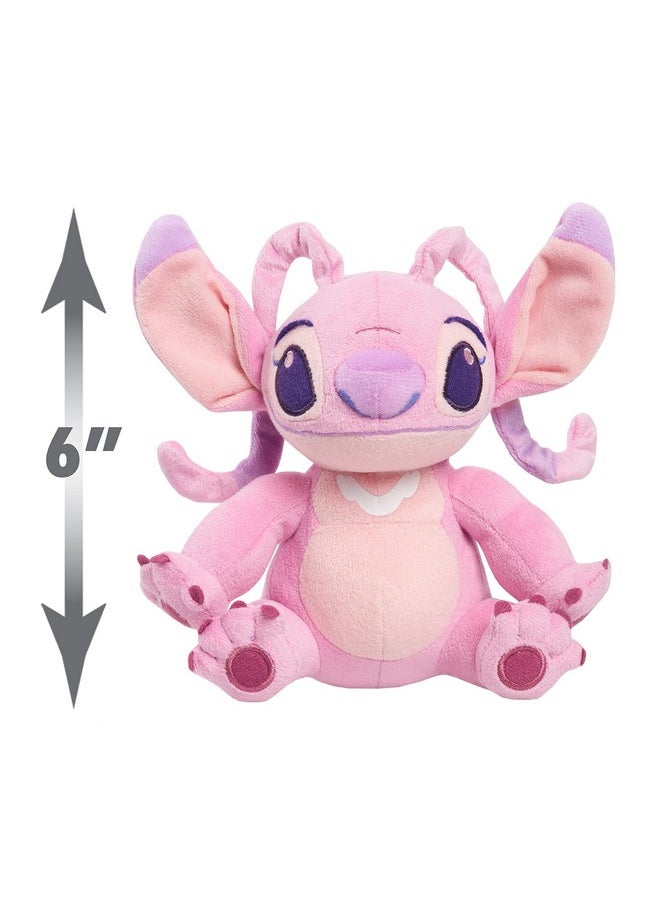 STITCH - Lilo & Stitch 6-Inch Bean Plushie Angel, Stuffed Animal, Alien, Officially Licensed Kids Toys For Ages 2 Up By Just Play - Image 1