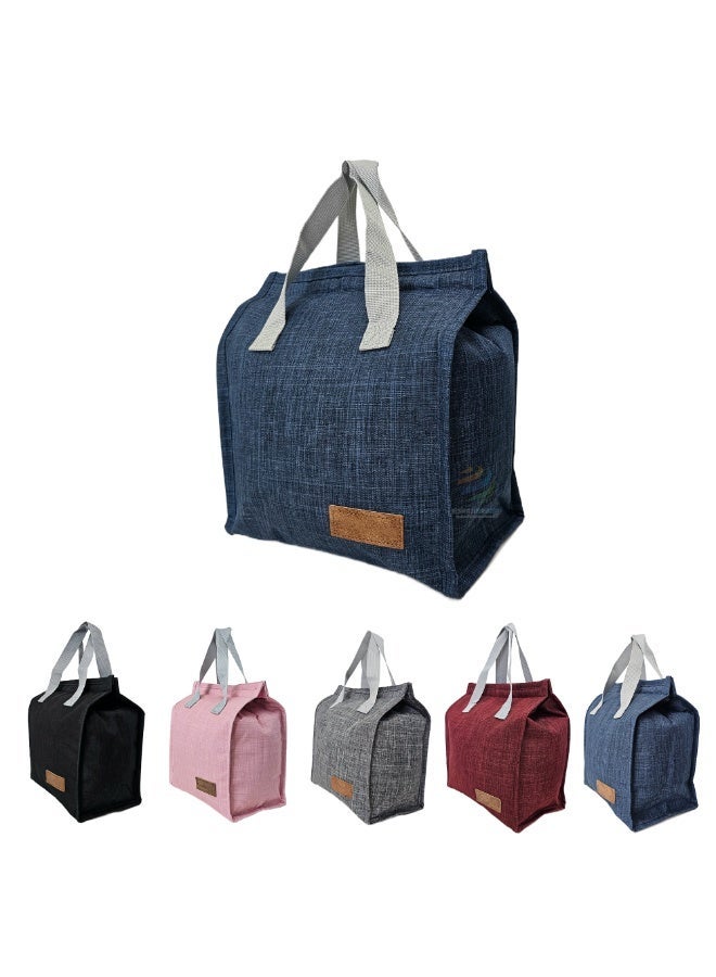 Insulated Lunch Tote Bag – Reusable Cooler Bag with Leakproof Interior, Large Capacity, Thermal Food Storage for Office, School, Picnic and Travel (Blue) - Image 1