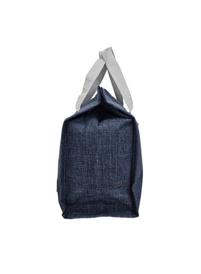 Insulated Lunch Tote Bag – Reusable Cooler Bag with Leakproof Interior, Large Capacity, Thermal Food Storage for Office, School, Picnic and Travel (Blue) - Image 4