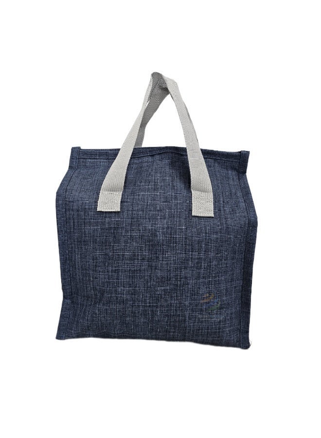 Insulated Lunch Tote Bag – Reusable Cooler Bag with Leakproof Interior, Large Capacity, Thermal Food Storage for Office, School, Picnic and Travel (Blue) - Image 5
