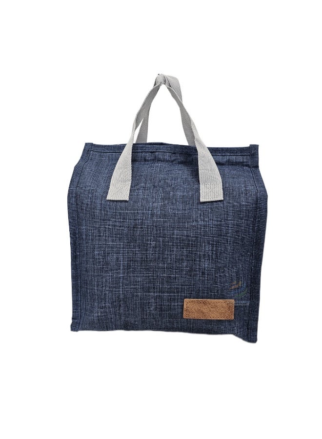 Insulated Lunch Tote Bag – Reusable Cooler Bag with Leakproof Interior, Large Capacity, Thermal Food Storage for Office, School, Picnic and Travel (Blue) - Image 2
